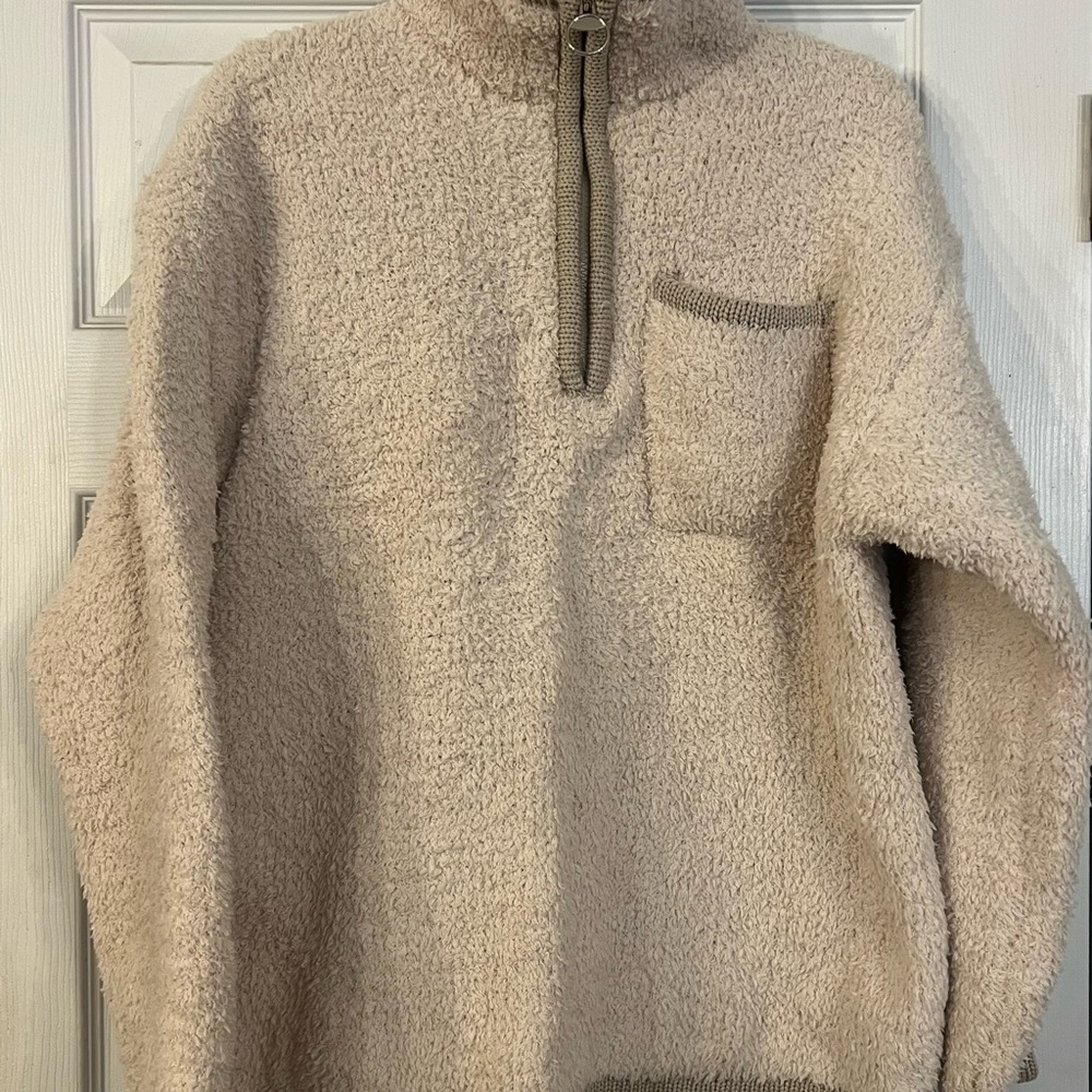 Knox Rose Cream Textured Pullover